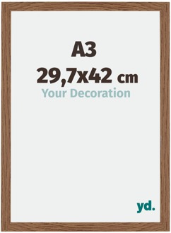 Fotolijst A3 - 29,7x42 cm - Eiken Rustiek - MDF - Mura - 29.7x42 cm