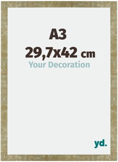 Fotolijst A3 - 29,7x42 cm - Goud Antiek - MDF - Mura - 29.7x42 cm