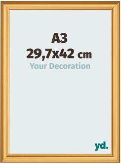 Fotolijst A3 - 29,7x42 cm - Goud Mat - MDF - Lazio - 29.7x42 cm