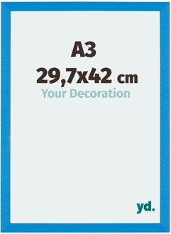 Fotolijst A3 - 29,7x42 cm - Helder Blauw - MDF - Mura - 29.7x42 cm