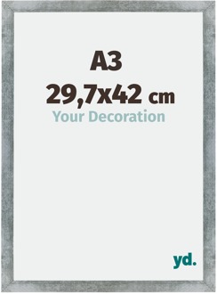 Fotolijst A3 - 29,7x42 cm - IJzer Geveegd - MDF - Mura - 29.7x42 cm