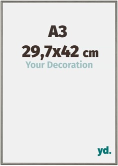 Fotolijst A3 - 29,7x42 cm - Mercury Structuur - Aluminium - New York - 29.7x42 cm