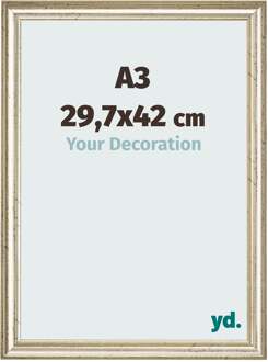 Fotolijst A3 - 29,7x42 cm - Metaalglans - MDF - Lazio - 29.7x42 cm