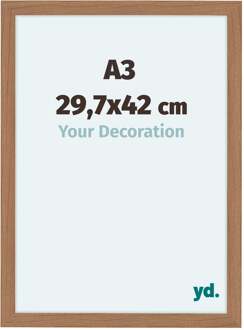 Fotolijst A3 - 29,7x42 cm - Noten- Hout - Licht - MDF - Como Notenhout Licht - 29.7x42 cm