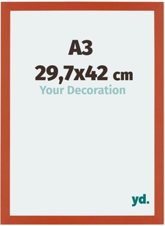 Fotolijst A3 - 29,7x42 cm - Oranje - MDF - Mura - 29.7x42 cm