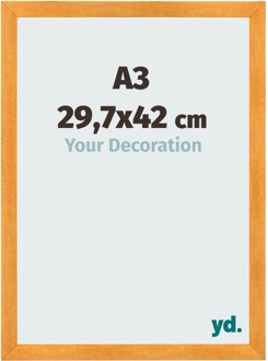 Fotolijst A3 - 29,7x42 cm - Oranje - MDF - Pisa - 29.7x42 cm