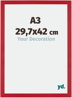 Fotolijst A3 - 29,7x42 cm - Rood - MDF - Mura - 29.7x42 cm