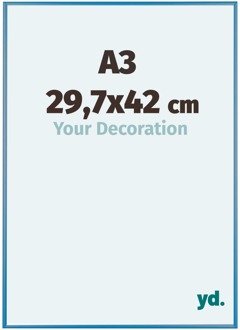 Fotolijst A3 - 29,7x42 cm - Staal Blauw - Aluminium - Austin - 29.7x42 cm