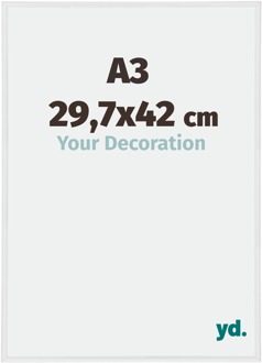 Fotolijst A3 - 29,7x42 cm - Wit Hoogglans - Kunststof - Annecy - 29.7x42 cm