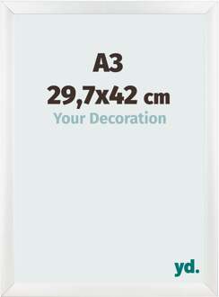 Fotolijst A3 - 29,7x42 cm - Wit Hoogglans - MDF - Pisa - 29.7x42 cm