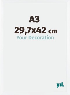 Fotolijst A3 - 29,7x42 cm - Wit Mat - MDF - Catania - 29.7x42 cm