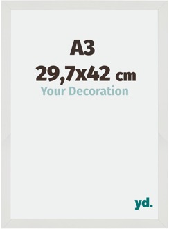 Fotolijst A3 - 29,7x42 cm - Wit Mat - MDF - Mura - 29.7x42 cm