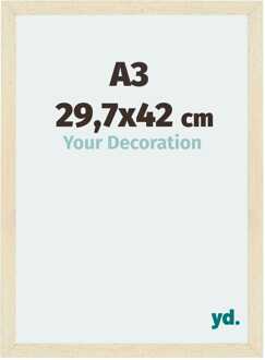 Fotolijst A3 - 29,7x42 cm - Zand Geveegd - MDF - Mura - 29.7x42 cm