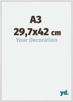 Fotolijst A3 - 29,7x42 cm - Zilver Mat - Aluminium - Miami - 29.7x42 cm