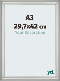 Fotolijst A3 - 29,7x42 cm - Zilver Mat - MDF - Lazio - 29.7x42 cm