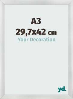Fotolijst A3 - 29,7x42 cm - Zilver Mat - MDF - Pisa - 29.7x42 cm