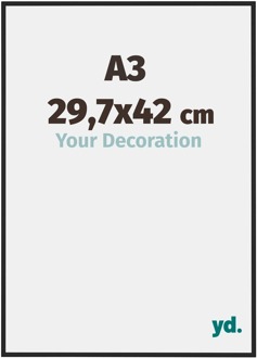 Fotolijst A3 - 29,7x42 cm - Zwart Mat - Aluminium - New York - 29.7x42 cm