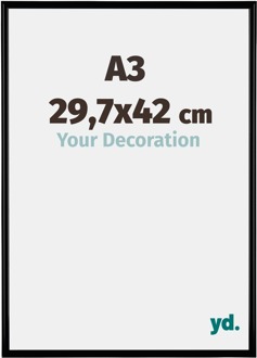 Fotolijst A3 - 29,7x42 cm - Zwart Mat - Kunststof - Bordeaux - 29.7x42 cm