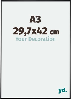 Fotolijst A3 - 29,7x42 cm - Zwart Mat - Kunststof - Evry - 29.7x42 cm