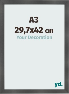 Fotolijst A3 - 29,7x42 cm - Zwart Mat - MDF - Pisa - 29.7x42 cm