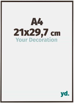 Fotolijst A4 - 21x29,7 cm - Antraciet - Kunststof - Evry - 21x29.7 cm