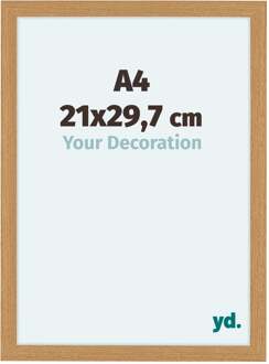 Fotolijst A4 - 21x29,7 cm - Beuken - MDF - Como - 21x29.7 cm