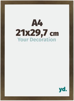 Fotolijst A4 - 21x29,7 cm - Brons Decor - MDF - Mura - 21x29.7 cm