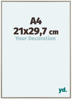 Fotolijst A4 - 21x29,7 cm - Champagne - Aluminium - Kent - 21x29.7 cm