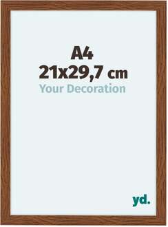 Fotolijst A4 - 21x29,7 cm - Eiken Rustiek - MDF - Como - 21x29.7 cm