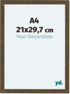 Fotolijst A4 - 21x29,7 cm - Goud Antiek - MDF - Como - 21x29.7 cm