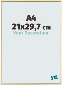 Fotolijst A4 - 21x29,7 cm - Goud - Kunststof - Evry - 21x29.7 cm