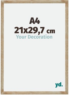 Fotolijst A4 - 21x29,7 cm - Goud - MDF - Catania - 21x29.7 cm