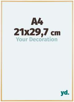 Fotolijst A4 - 21x29,7 cm - Goud Vintage - Aluminium - Kent - 21x29.7 cm