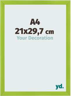 Fotolijst A4 - 21x29,7 cm - Groen - MDF - Pisa - 21x29.7 cm