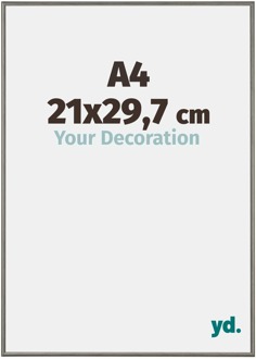 Fotolijst A4 - 21x29,7 cm - Mercury Structuur - Aluminium - New York - 21x29.7 cm