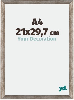 Fotolijst A4 - 21x29,7 cm - Metaal Vintage - MDF - Mura - 21x29.7 cm