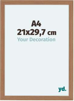 Fotolijst A4 - 21x29,7 cm - Noten- Hout - Licht - MDF - Como Notenhout Licht - 21x29.7 cm