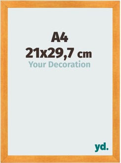 Fotolijst A4 - 21x29,7 cm - Oranje - MDF - Pisa - 21x29.7 cm