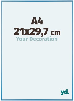 Fotolijst A4 - 21x29,7 cm - Staal Blauw - Aluminium - Austin - 21x29.7 cm