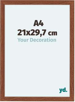 Fotolijst A4 - 21x29,7 cm - Walnoot - MDF - Como - 21x29.7 cm