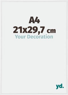 Fotolijst A4 - 21x29,7 cm - Wit Hoogglans - Kunststof - Annecy - 21x29.7 cm