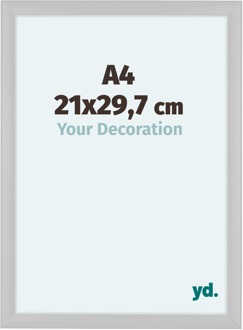 Fotolijst A4 - 21x29,7 cm - Wit Hoogglans - MDF - Como - 21x29.7 cm