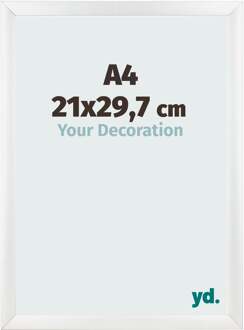 Fotolijst A4 - 21x29,7 cm - Wit Hoogglans - MDF - Pisa - 21x29.7 cm