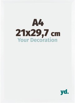 Fotolijst A4 - 21x29,7 cm - Wit Mat - MDF - Catania - 21x29.7 cm