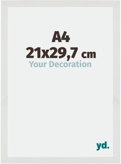 Fotolijst A4 - 21x29,7 cm - Wit Mat - MDF - Mura - 21x29.7 cm