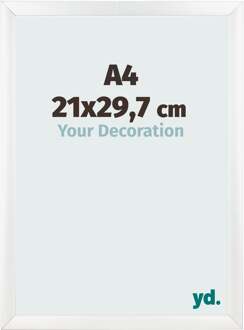 Fotolijst A4 - 21x29,7 cm - Wit Mat - MDF - Pisa - 21x29.7 cm