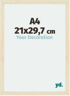 Fotolijst A4 - 21x29,7 cm - Zand Geveegd - MDF - Mura - 21x29.7 cm