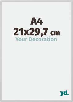 Fotolijst A4 - 21x29,7 cm - Zilver Mat - Aluminium - Miami - 21x29.7 cm