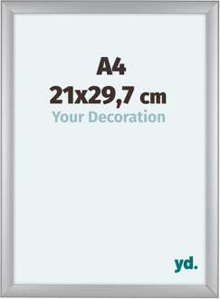 Fotolijst A4 - 21x29,7 cm - Zilver Mat - MDF - Como - 21x29.7 cm