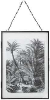 Fotolijst aan ketting staand - zwart - 21x30 cm